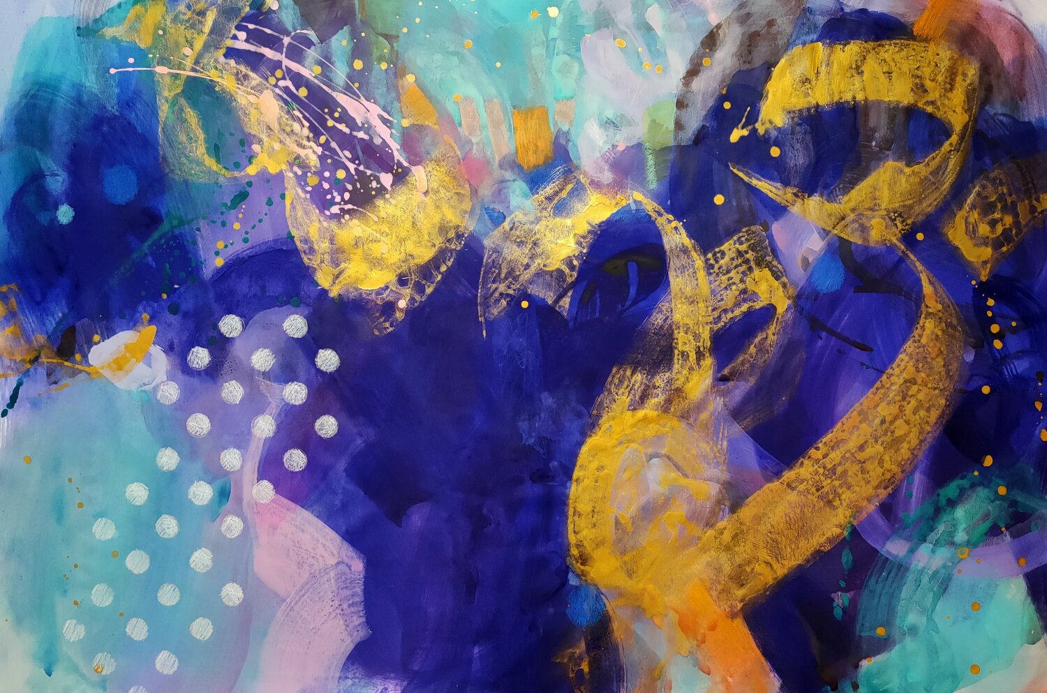 Aurora Night Krisztina Megyeri Original painting for sale