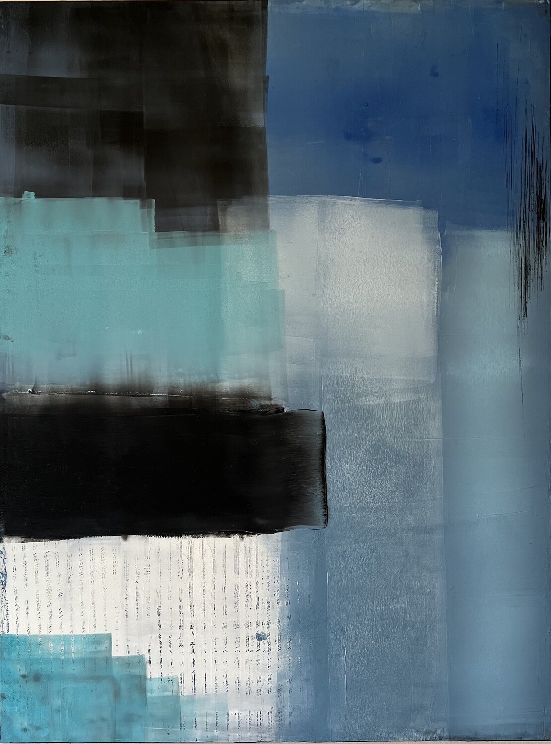 blue on blue Lynn MacDonald Original painting for sale
