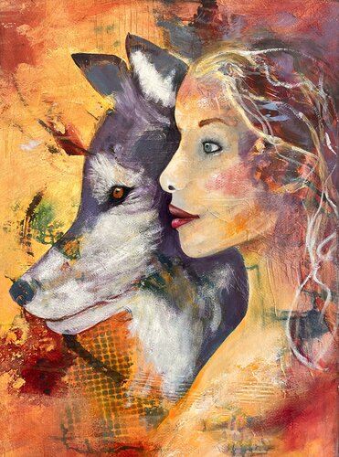 Courage of the Wolf by Joyce Stephen, Painting for Sale on Select