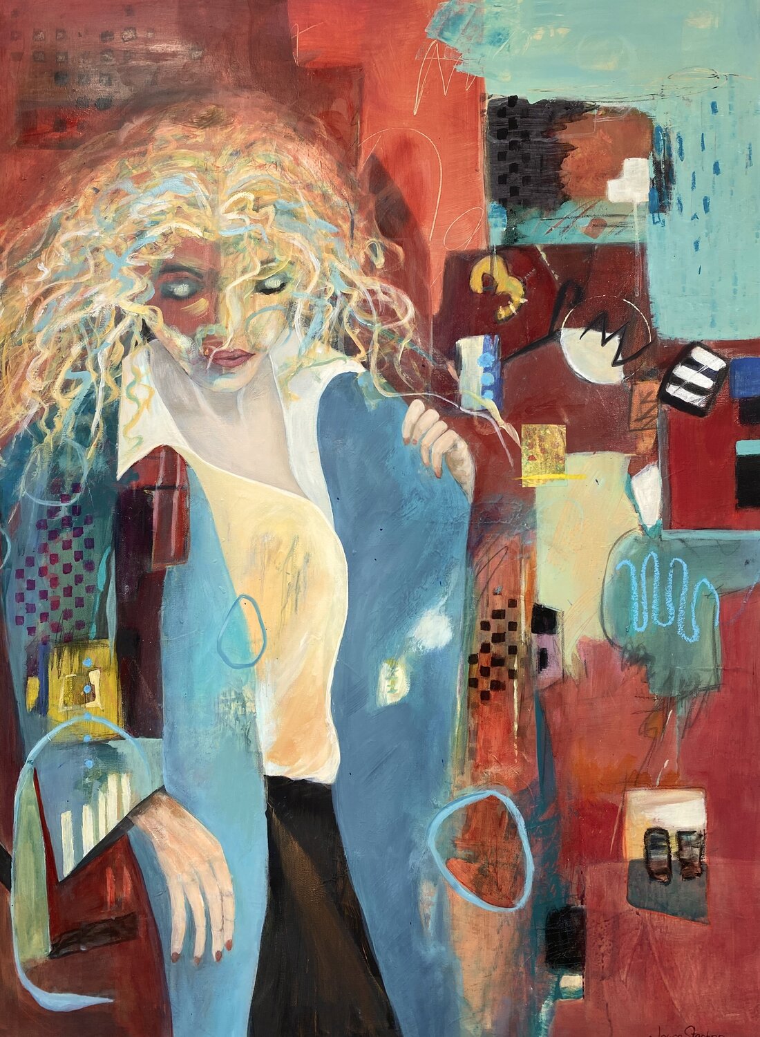 Day at the Races Joyce Stephen Original painting for sale