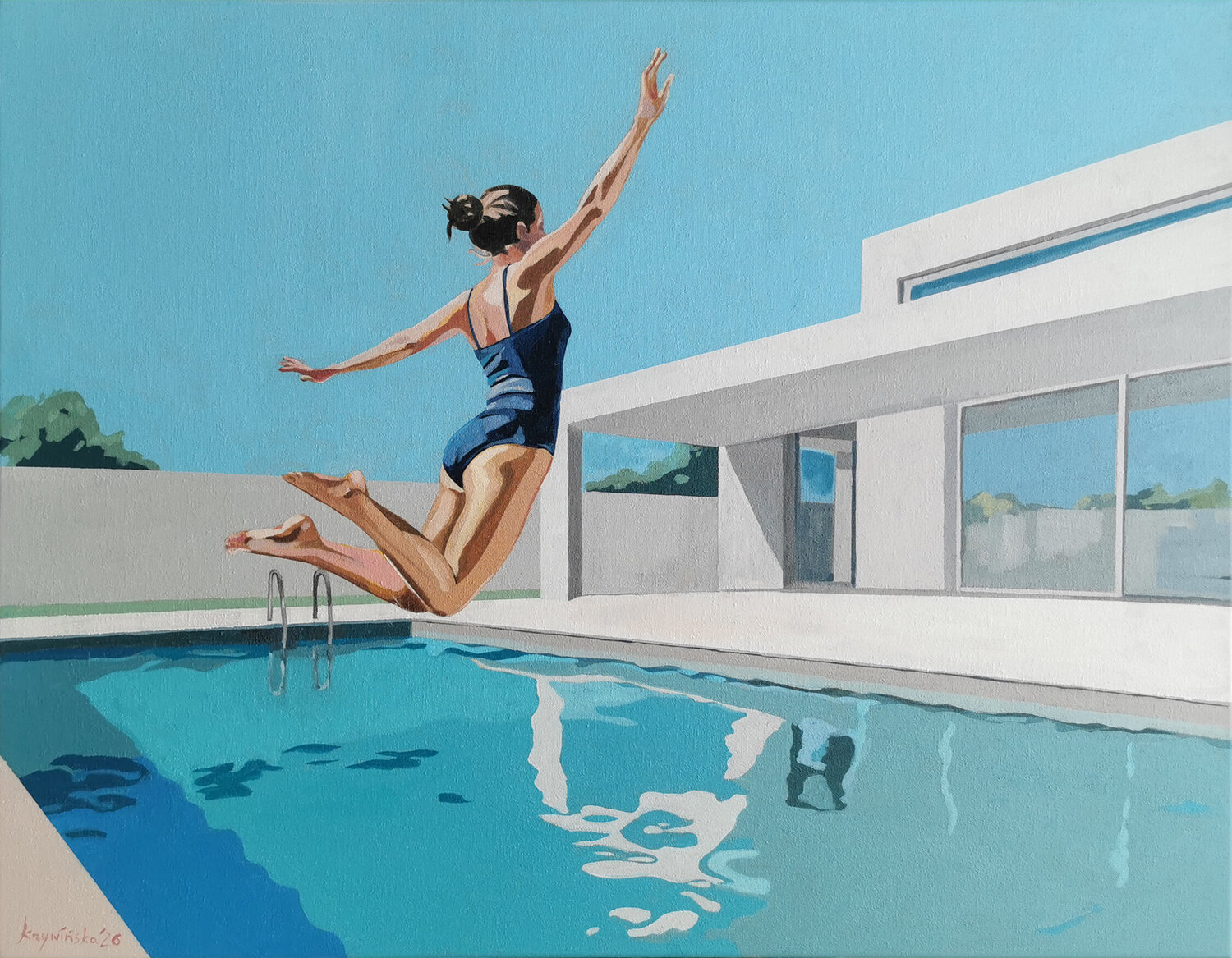 ESSENCE OF NOW [THE LEAP #3] Ewa Krzywińska Original painting for sale