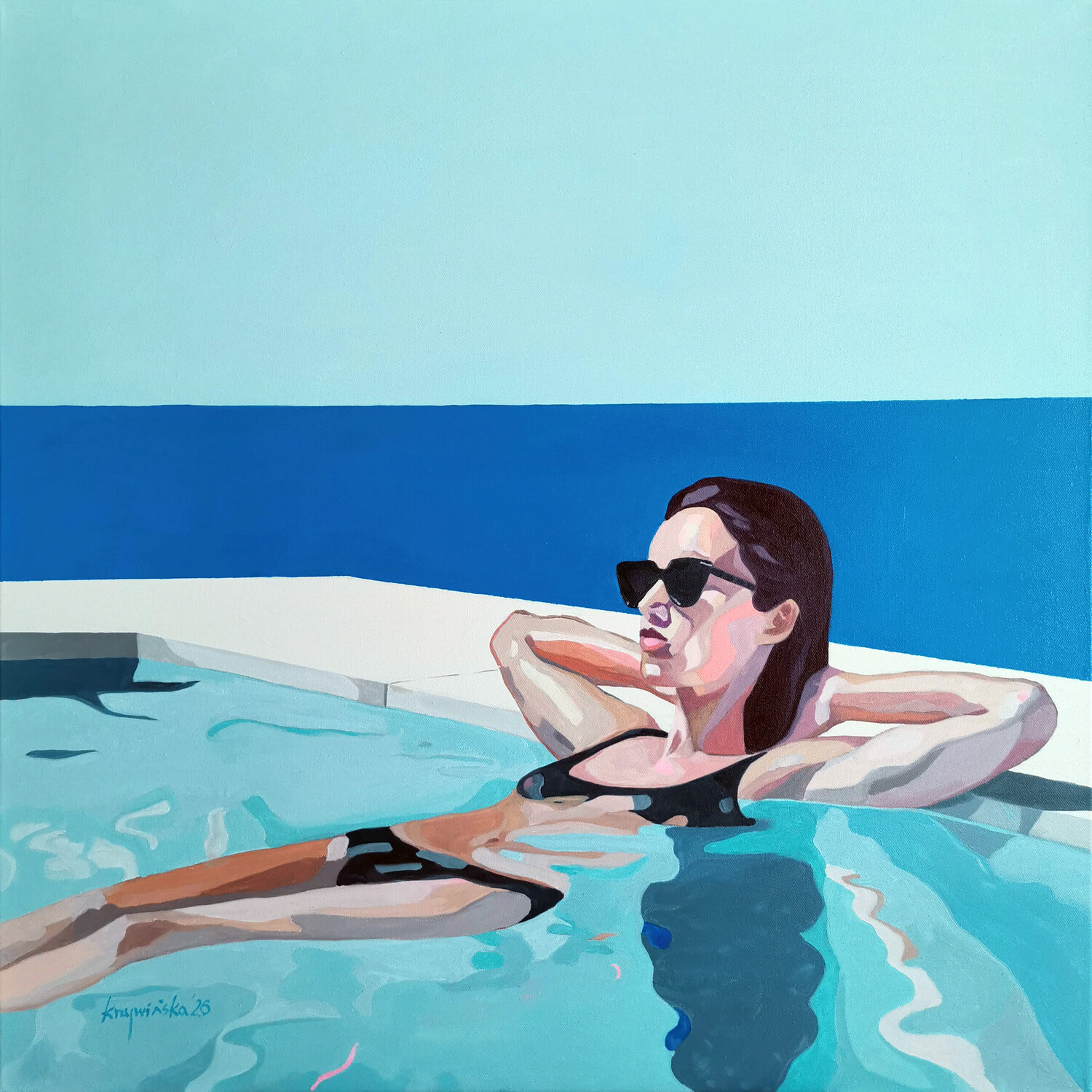 LIGHT IN WATER [STATES OF MIND #5] Ewa Krzywińska Original painting for sale
