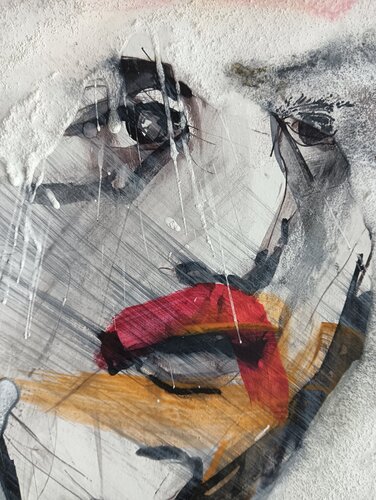 Moustache Rouge by rob Jacobs, Painting for Sale on Select