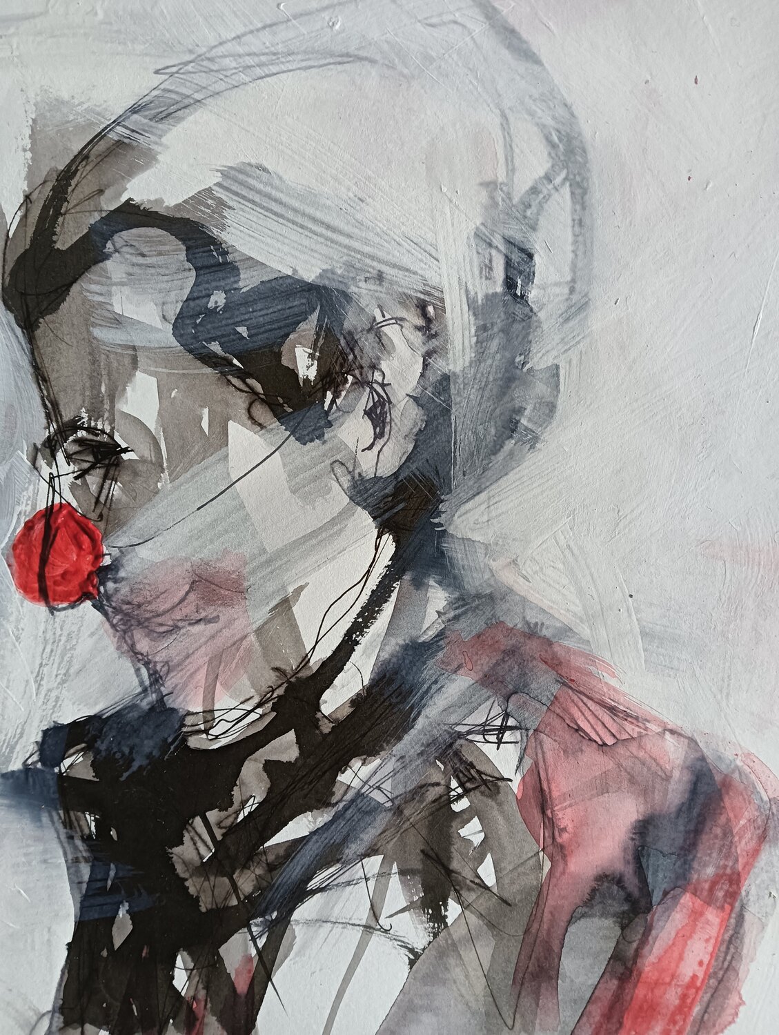 NAVO Clown rob Jacobs Original painting for sale