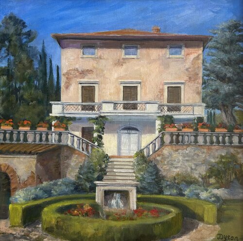 Tuscan Villa, Italy by Deirdre Dyson, Painting for Sale on Select
