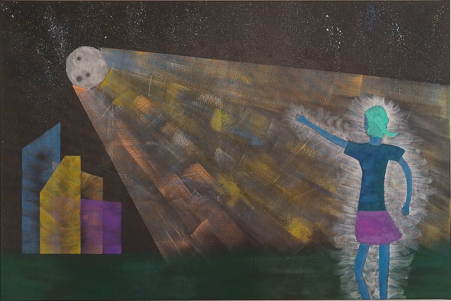 Verstrahlt Akay Blue Original painting for sale