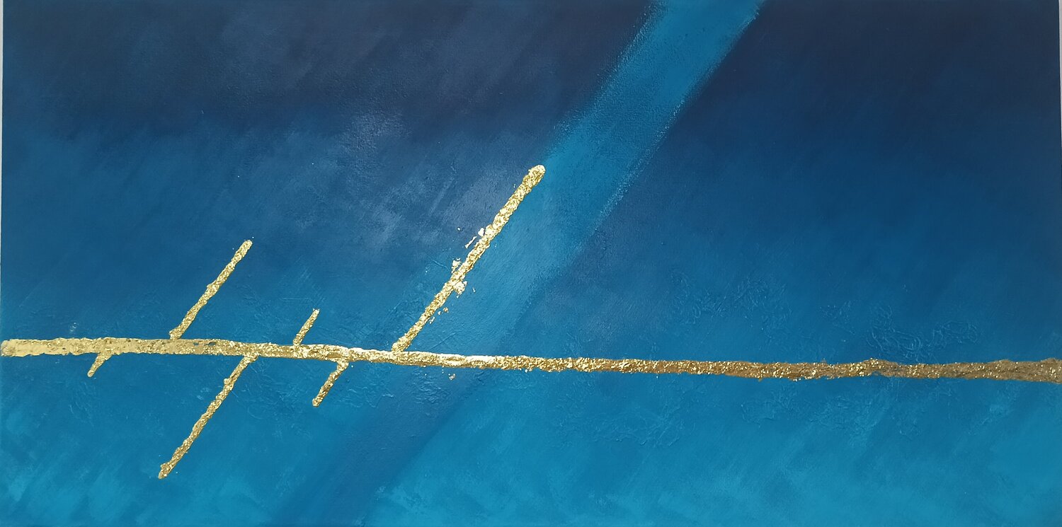 Elexir Akay Blue Original painting for sale