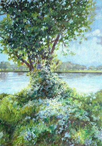 Wild Clematis by Diana Howard, Painting for Sale on Select