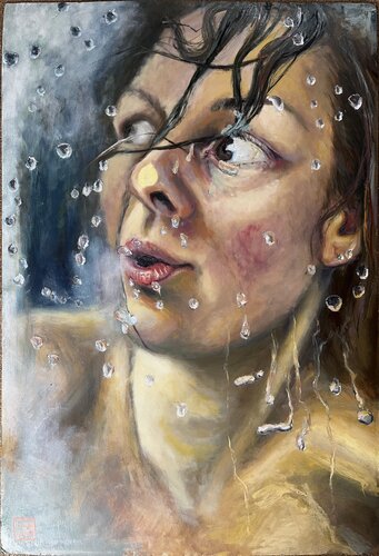 L’Émergence I – Pression by Hana Sebel, Painting for Sale on Select