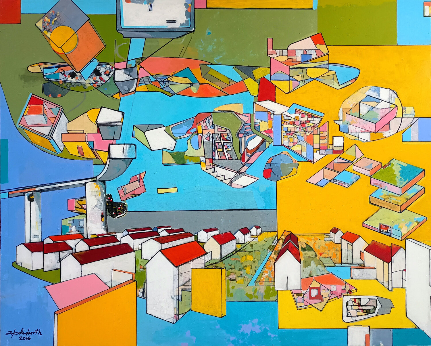 PDT 3/2016 Contramarca y sueños de urbanismo IGNACIO KLINDWORTH Original painting for sale