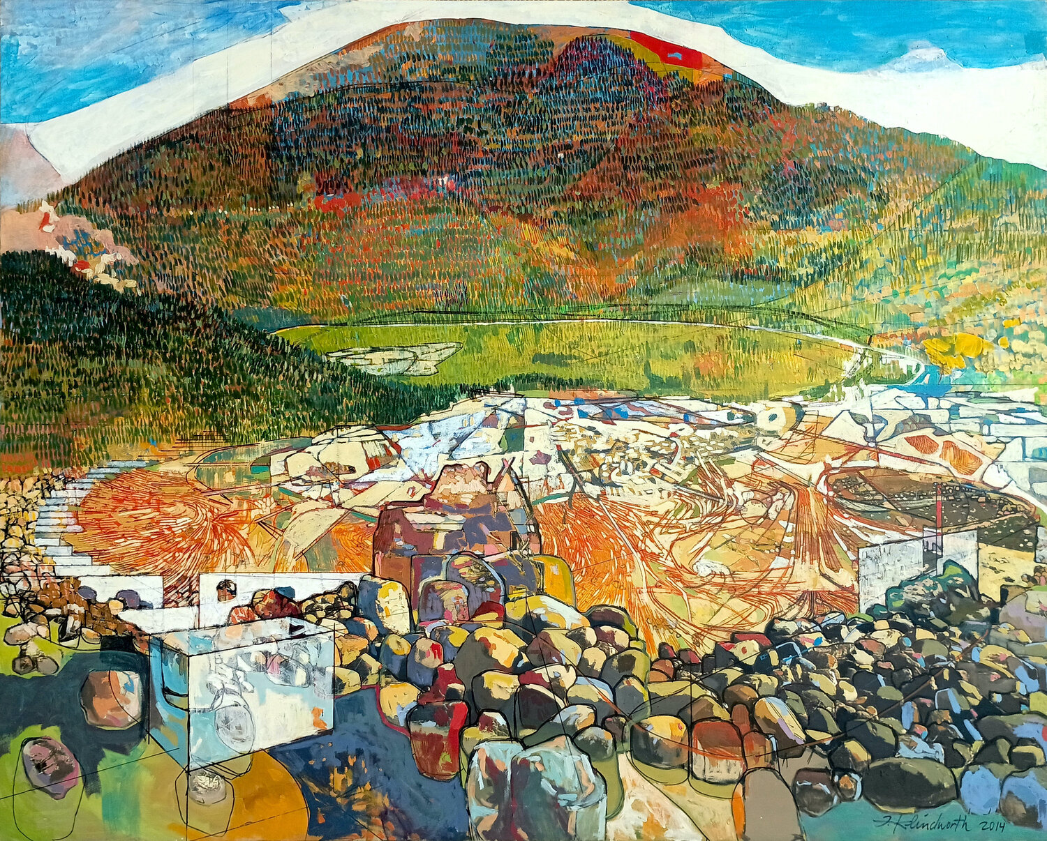 PDT 1/2014 Contramarca y montaña IGNACIO KLINDWORTH Original painting for sale