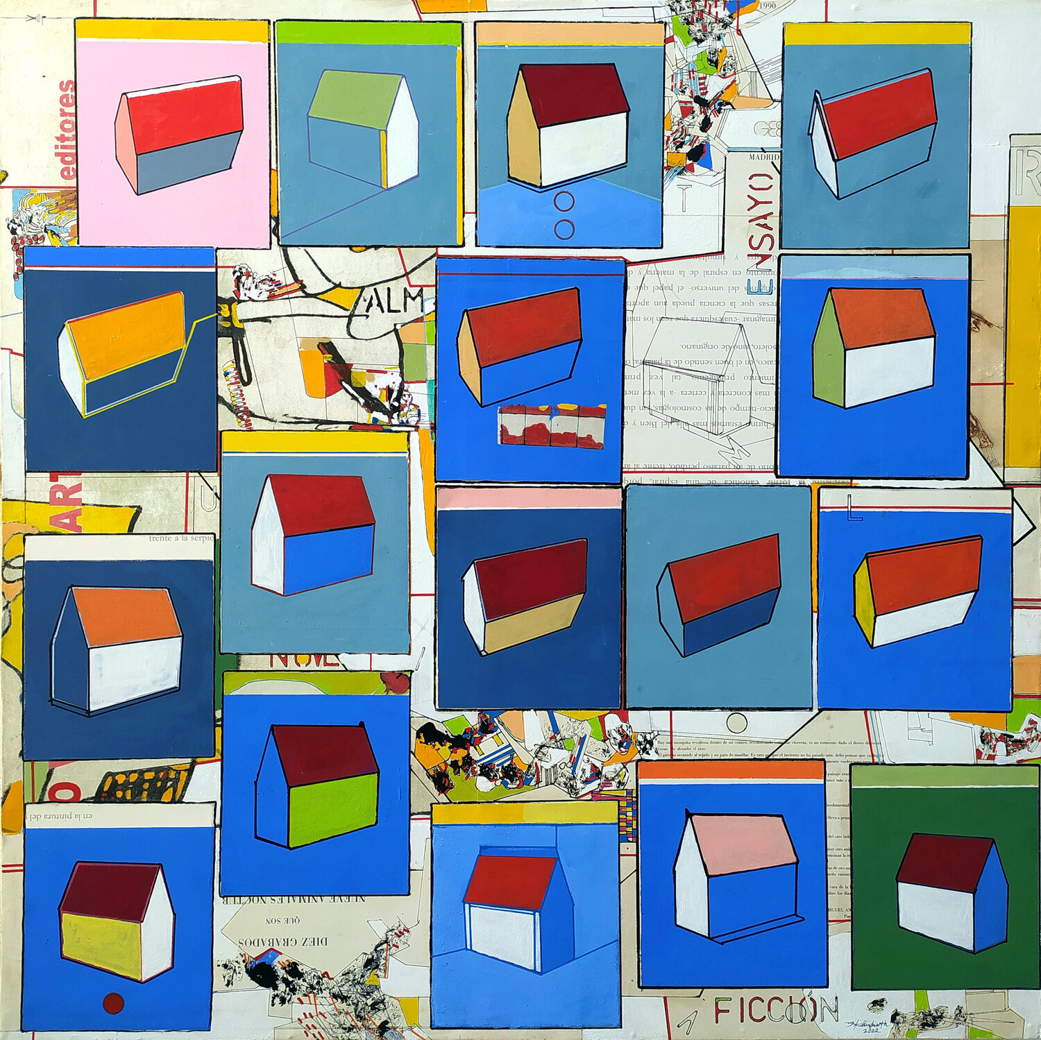 SGR 1/2022 La casa y la escritura IGNACIO KLINDWORTH Original painting for sale