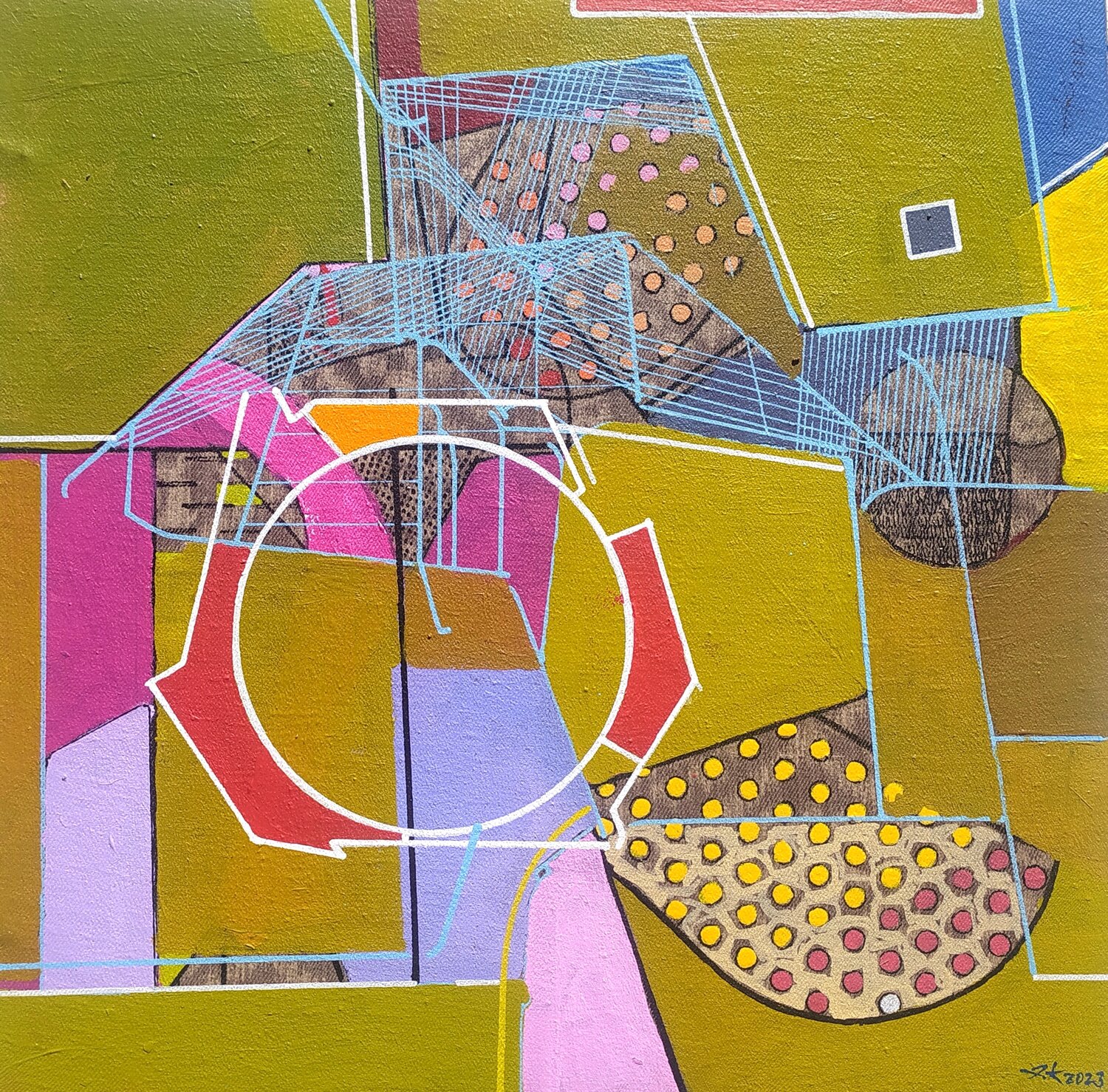 SAT 8/2023 Agricultura y tecnología. Improntas drónicas IGNACIO KLINDWORTH Original painting for sale