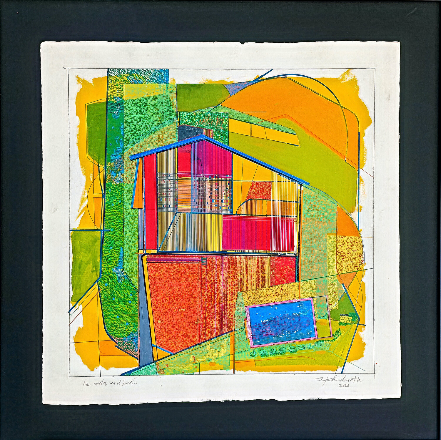 SCJ 2/2020 OP Caseta y Jardín IGNACIO KLINDWORTH Original painting for sale