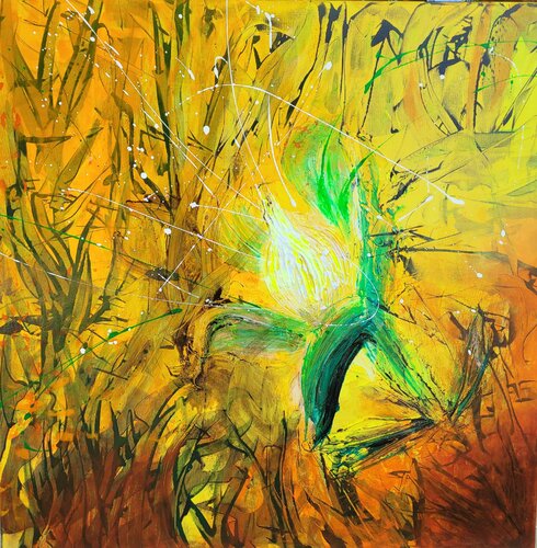 Bloom on Energy by Gudrun Dapont, Painting for Sale on Select