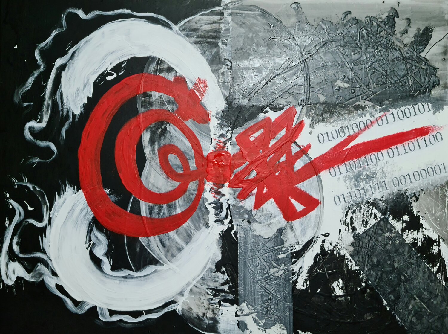 Echo 01001000 Gudrun Dapont Original painting for sale