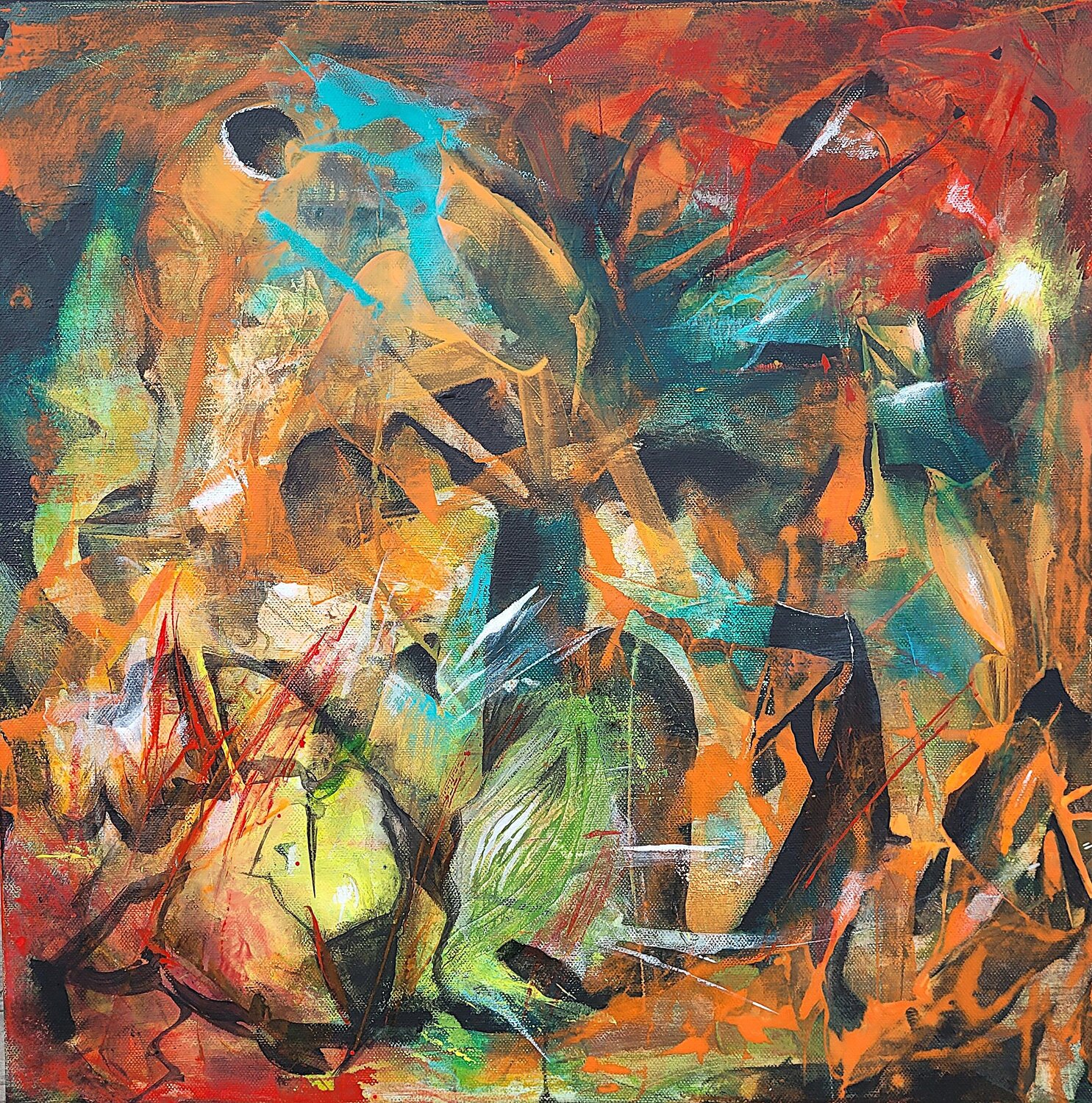 Tanz der Elemente Gudrun Dapont Original painting for sale