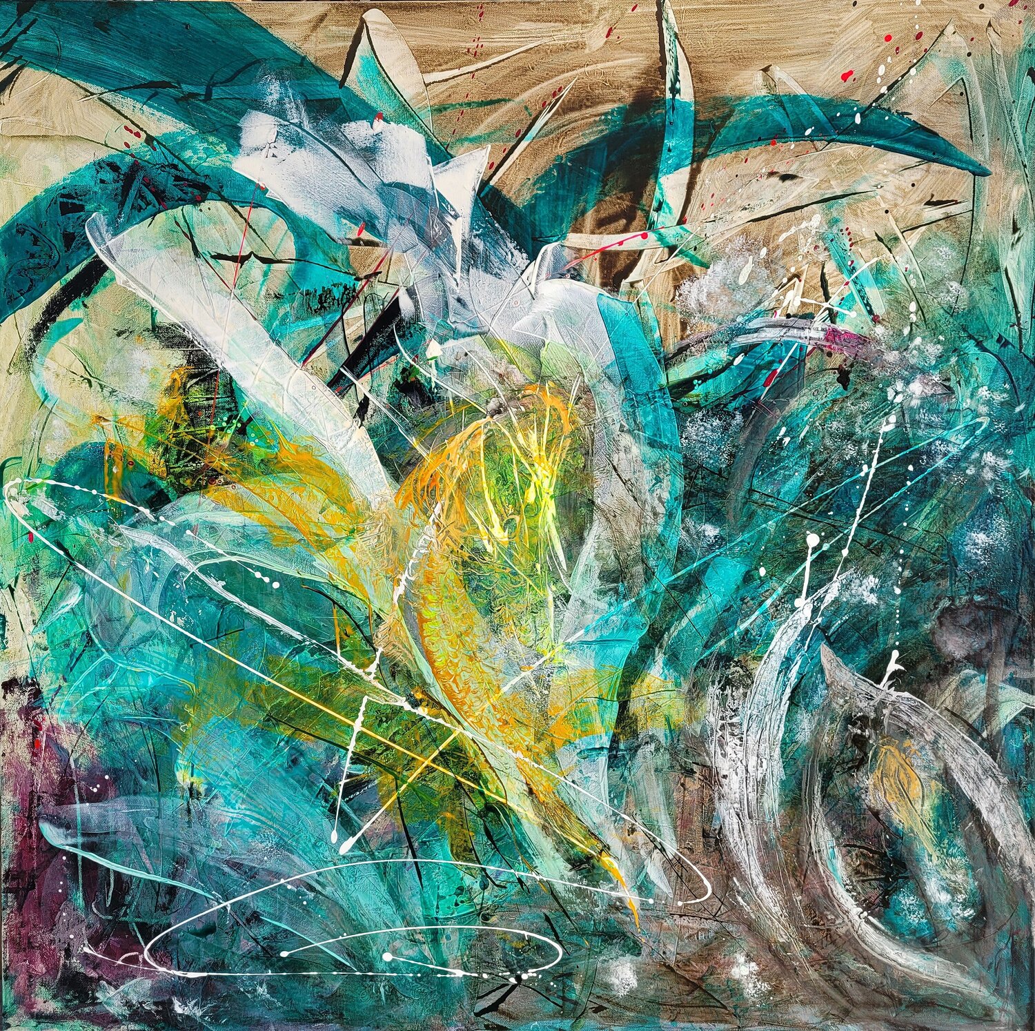 Quelle im Verborgenen Gudrun Dapont Original painting for sale