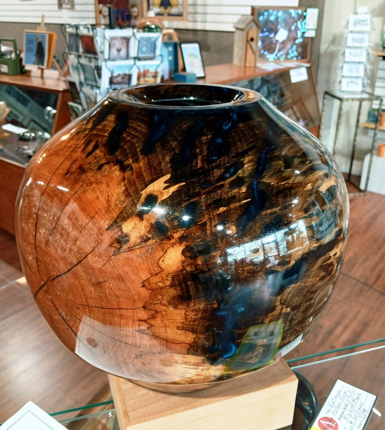 Katanga - Wood and Resin Hollow Form Scott Williams Sculpture for sale