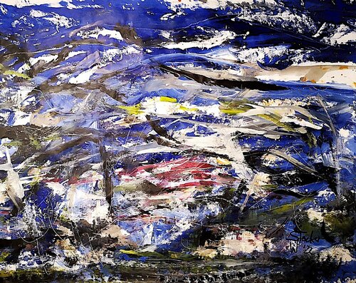 stormy moonlight sea IV by Wolfgang Stocker, Painting for Sale on Select