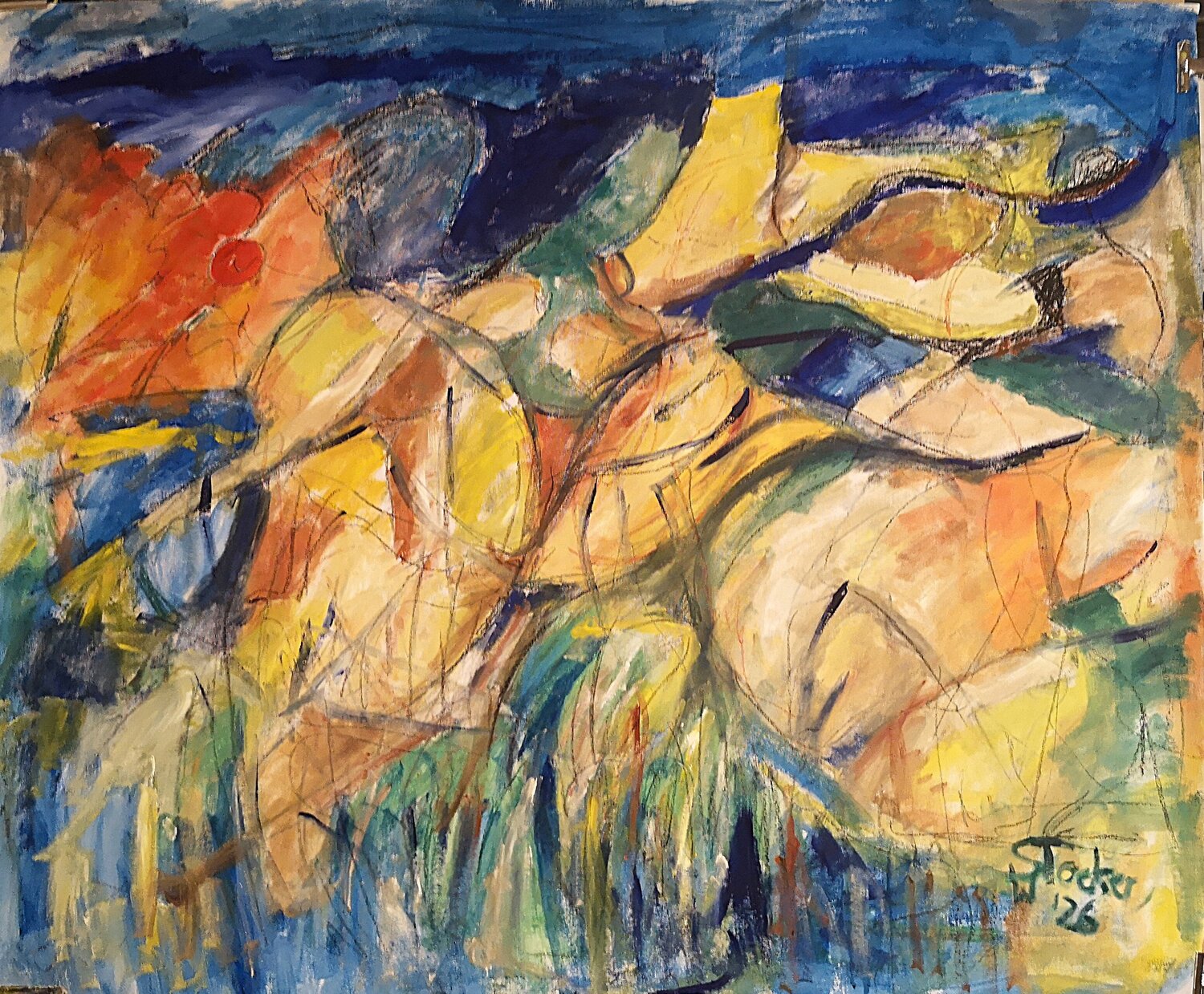 picnic in the countryside Wolfgang Stocker Original painting for sale