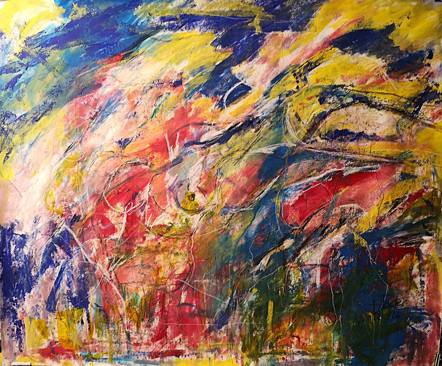 spring landscape Wolfgang Stocker Original painting for sale