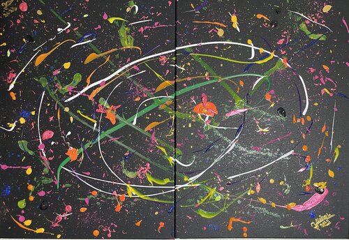 ✨ Nocturne Chromatique I & II —   (70 × 50 cm chacun) by jose luis modol, Painting for Sale on Select