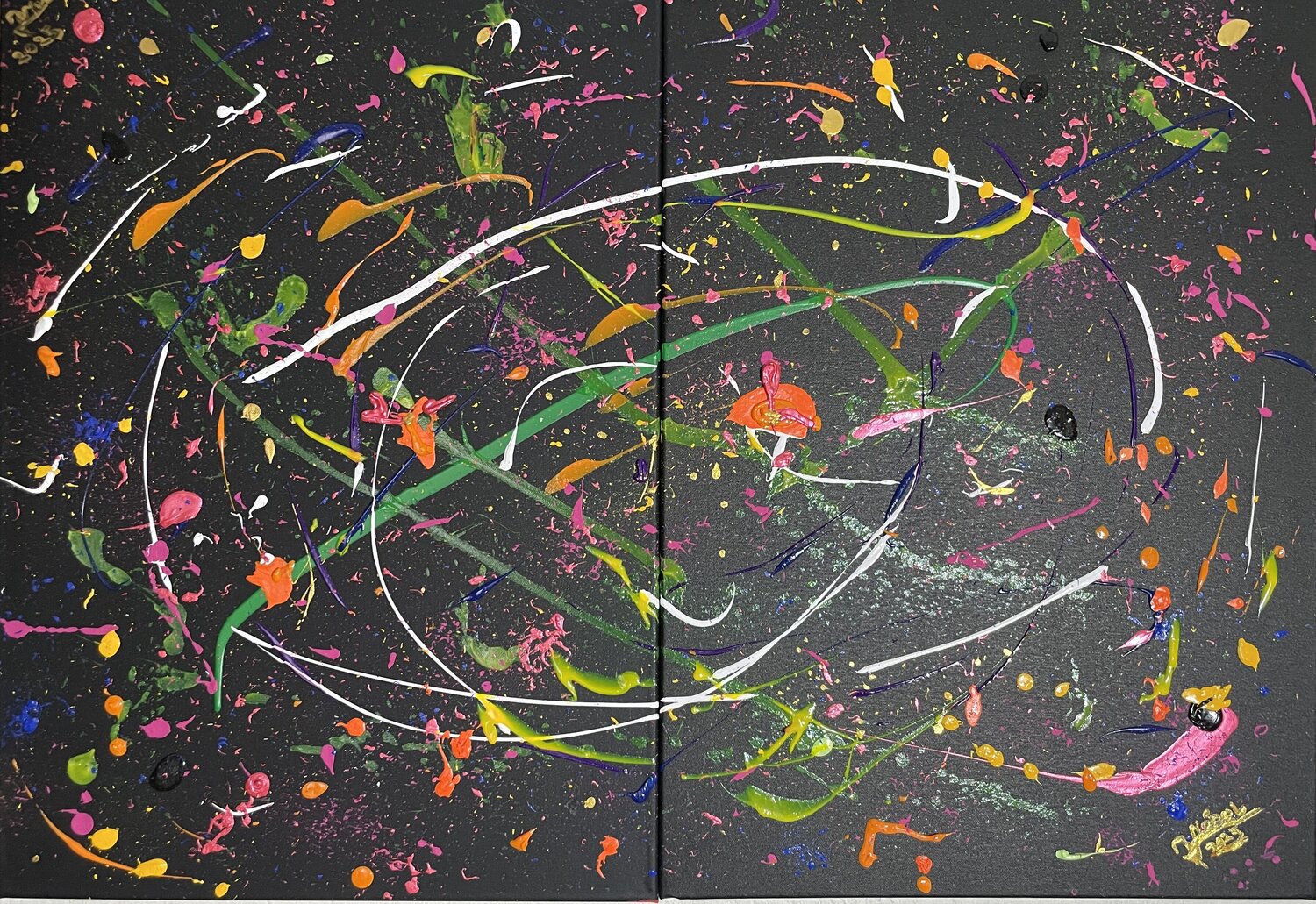 ✨ Nocturne Chromatique I & II —   (70 × 50 cm chacun) jose luis modol Original painting for sale