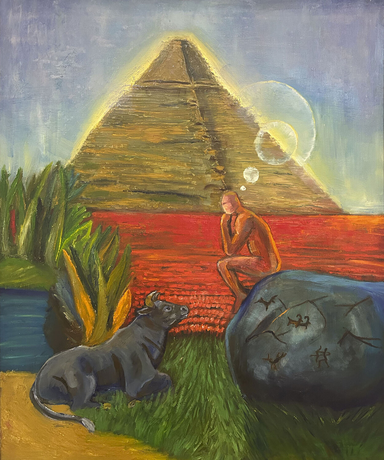 "Dialogue of the Ages" Bagzhan Alikhanov Original painting for sale