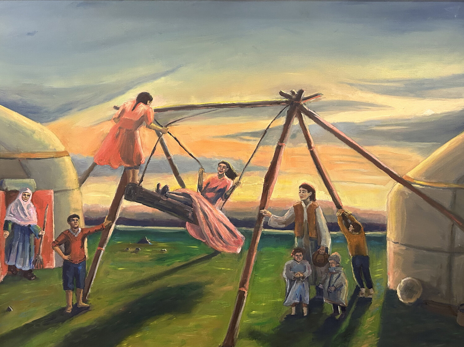 "Altybakan" Bagzhan Alikhanov Original painting for sale