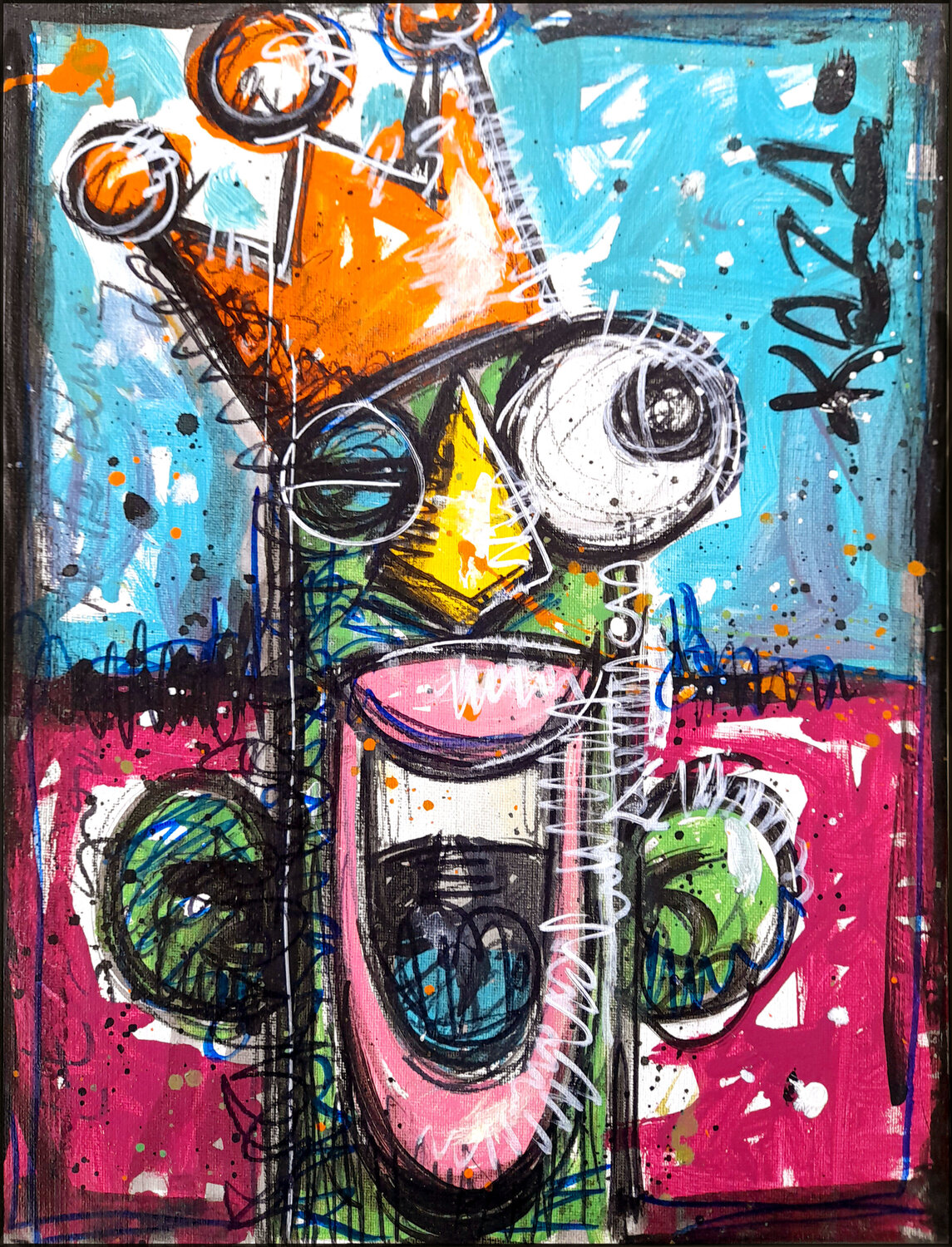 IT'S GOOD TO BE THE KING !!! 35 Kaza Original painting for sale