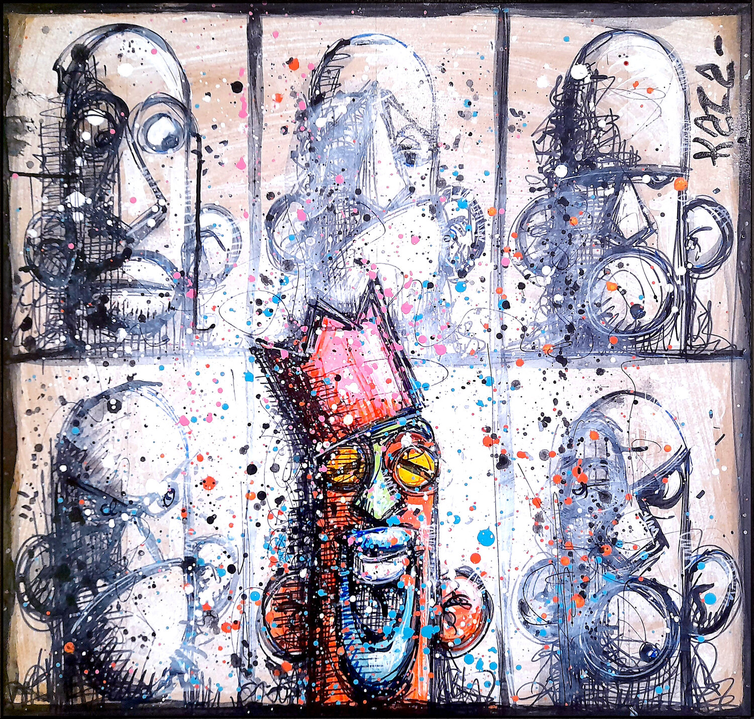 IT'S GOOD TO BE THE KING ! 44 Kaza Original painting for sale