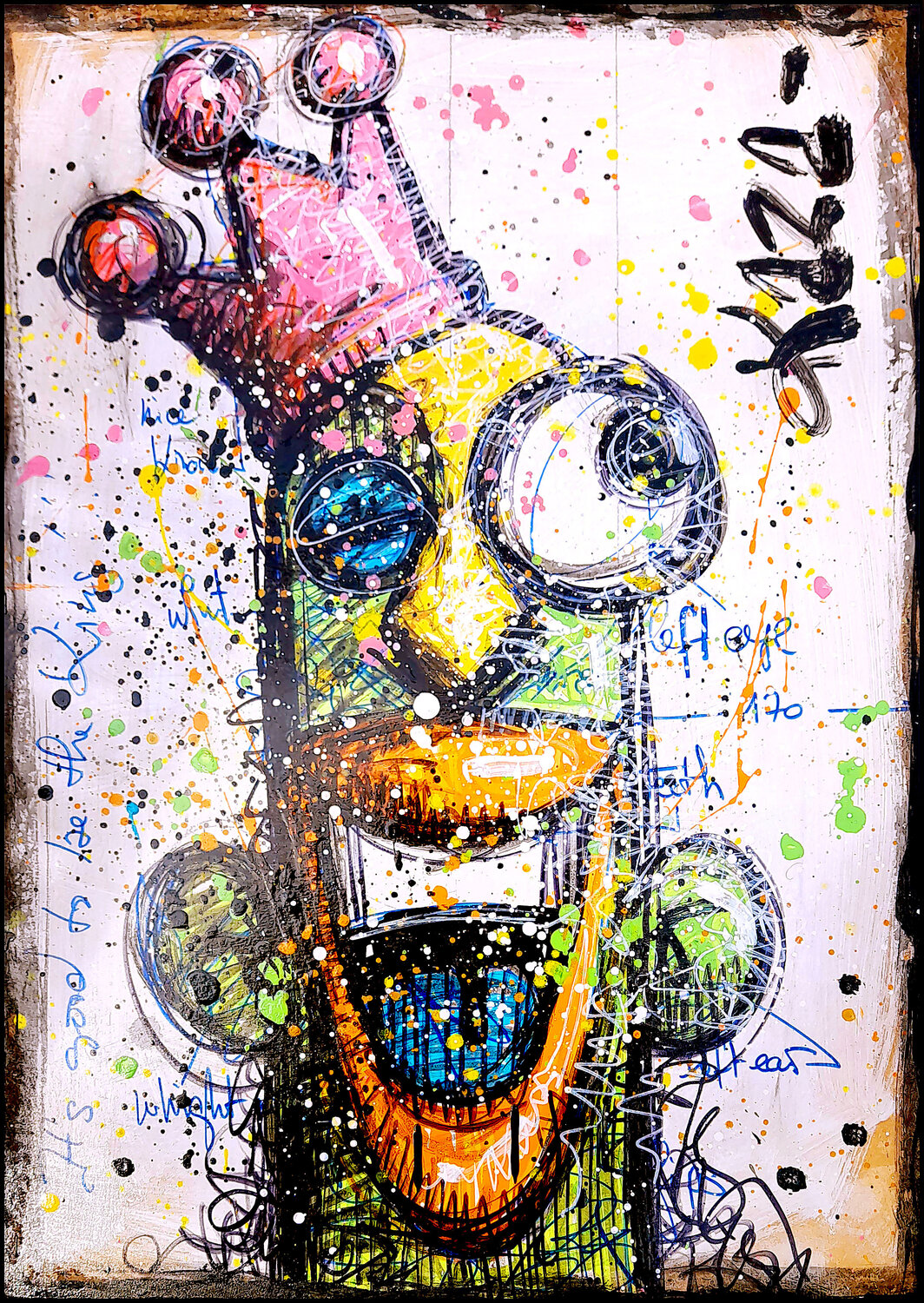 IT'S GOOD TO BE THE KING Kaza Original painting for sale