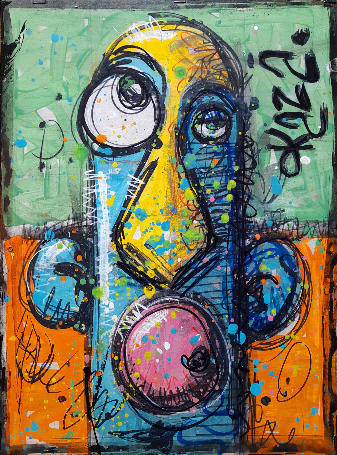 Sans le doute il n'y aurait pas de création.... enfin. je crois...02 Kaza Original painting for sale