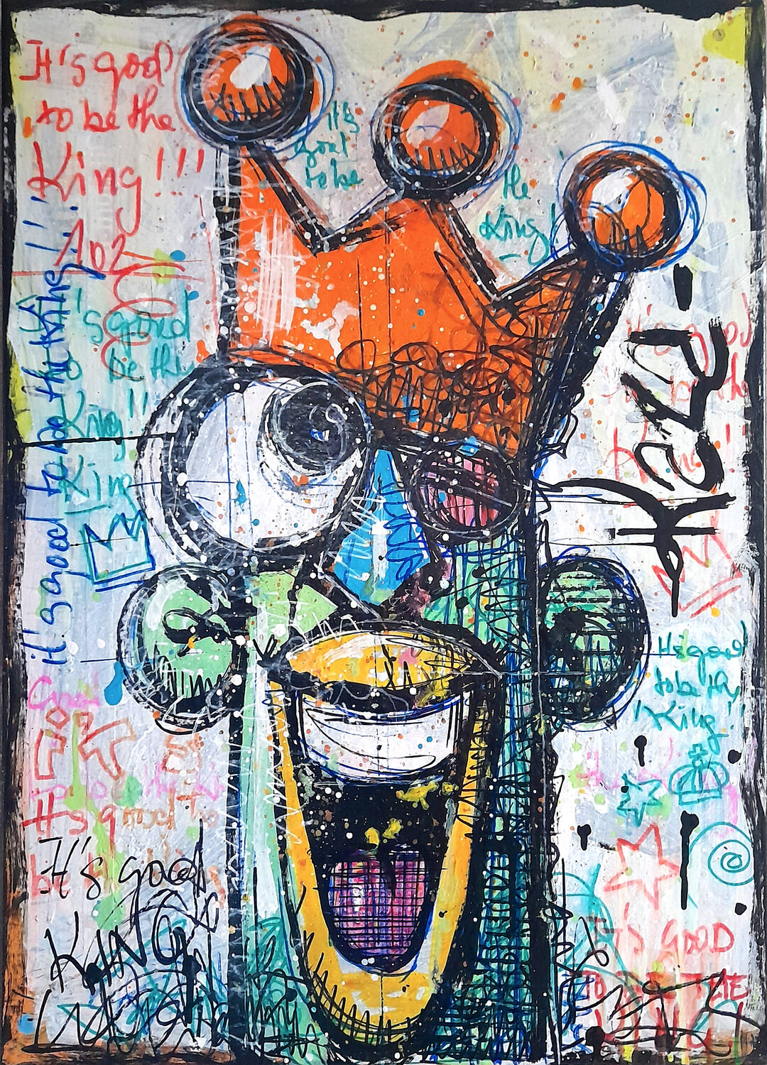 IT'S GOOD TO BE THE KING !!! - 54 Kaza Original painting for sale