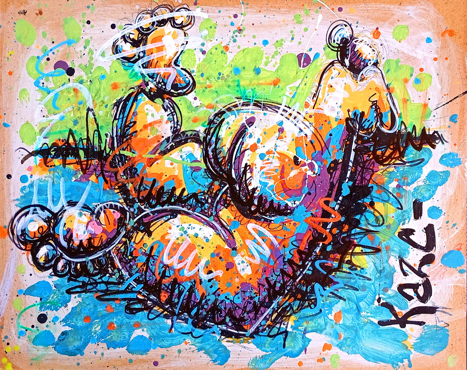 Lola se détend Kaza Original painting for sale