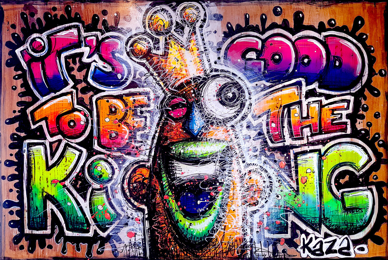 It's good to be the king 36 Kaza Original painting for sale