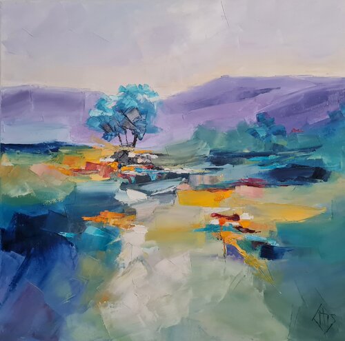 L'arbre nous montre le chemin by Clarisse Daurat, Painting for Sale on Select