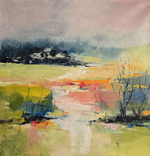 Paysage rêvé by Clarisse Daurat, Painting for Sale on Select