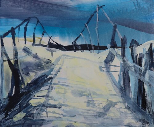 Ostsee 3. Strandaufgang by Hedwig Oeldig, Painting for Sale on Select