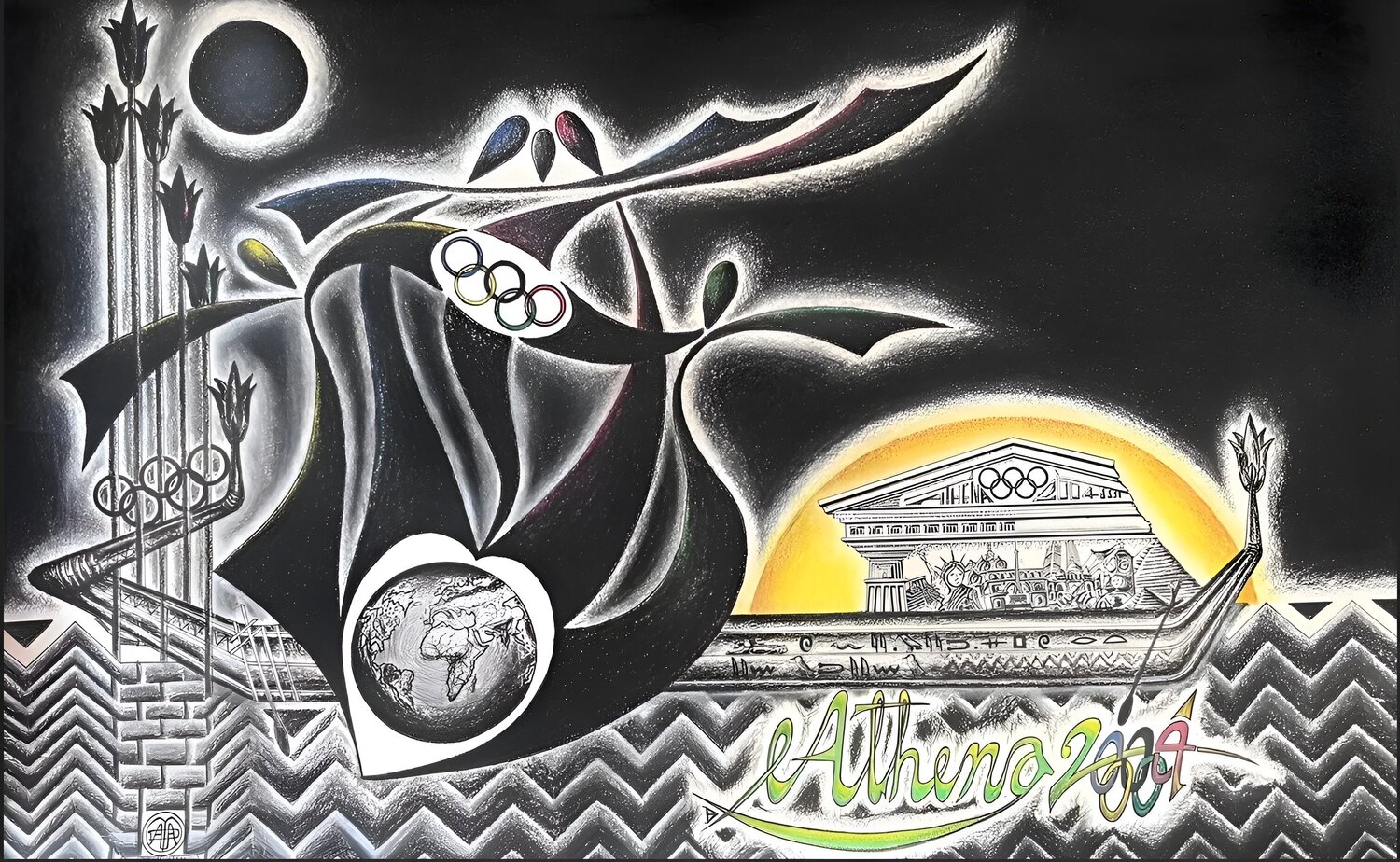 Athena 2004 SAM AYAD Drawing for sale