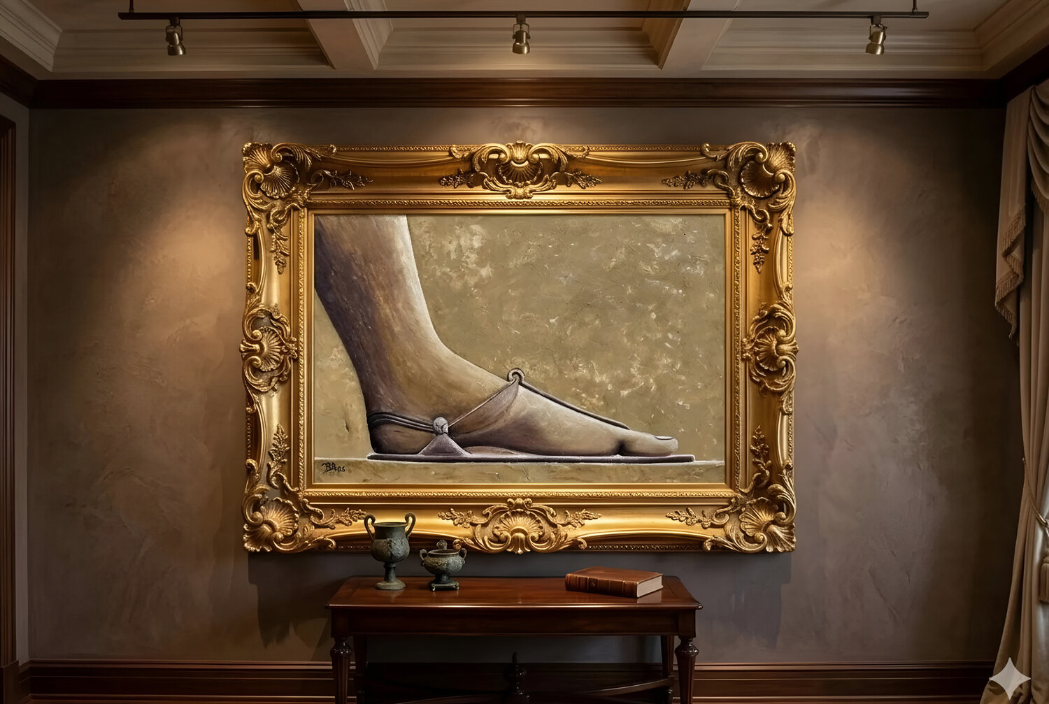 Ancient Egypt feet 4366 BC-Painting 2026 SAM AYAD Original painting for sale