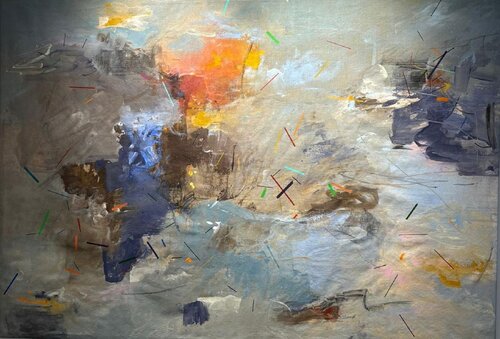 INTERFERENCIA 1 (NÚCLEO) by Lu Gorrizt, Painting for Sale on Select