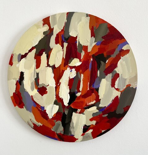 KALEIDOSCOPE/Round abstract painting by Ana Saut, Painting for Sale on Select