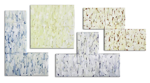 MODULAR MEMORY /Quadriptych. Abstract oil paintings by Ana Saut, Painting for Sale on Select
