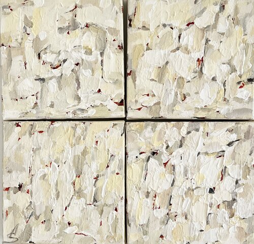 4 WHITE SQUARES by Ana Saut, Painting for Sale on Select
