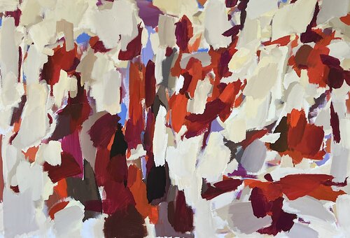 BRIGHT MOMENTS/Astract big acrylic painting by Ana Saut, Painting for Sale on Select