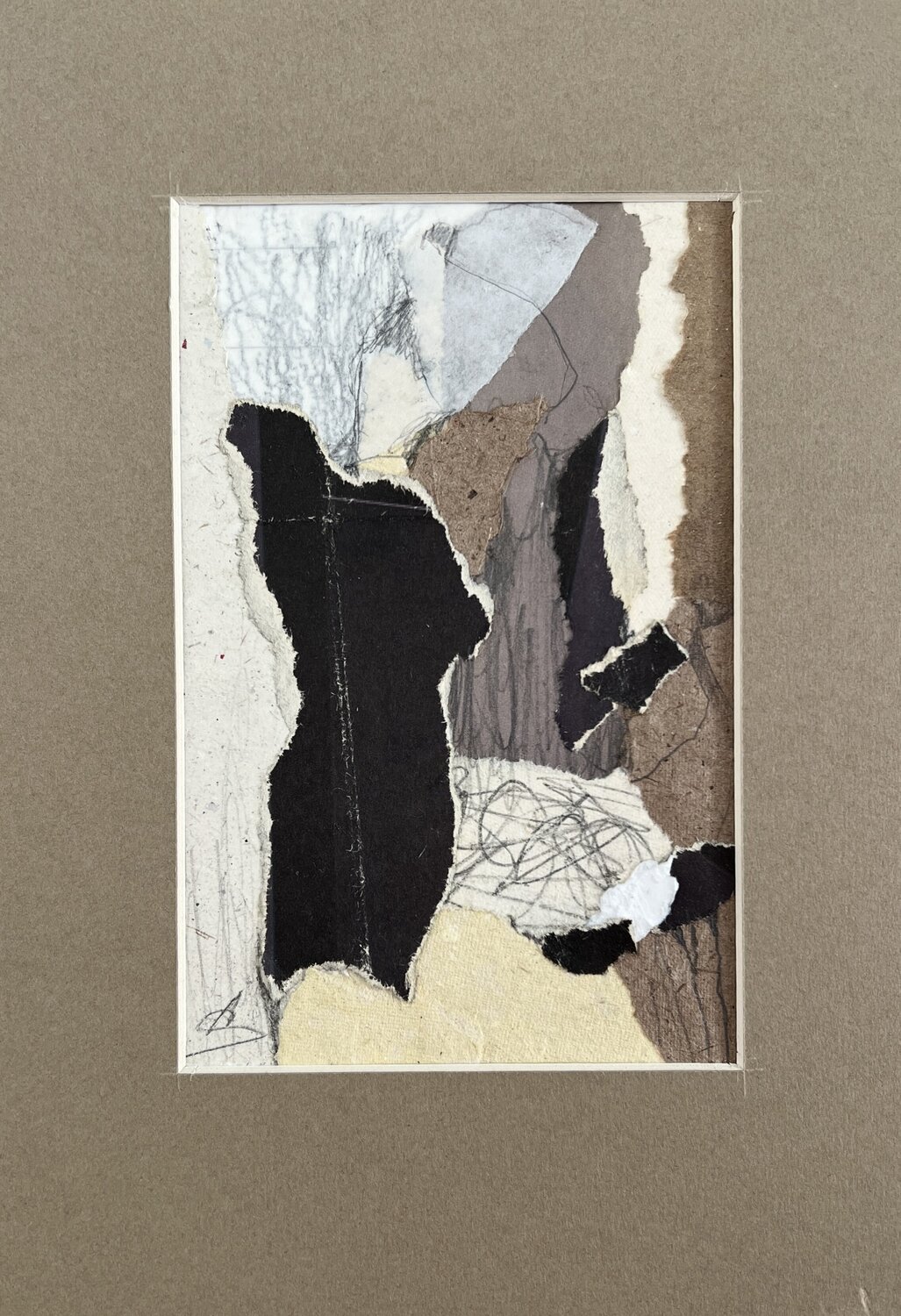 STEP 4/Abstract collaqe Ana Saut Original painting for sale