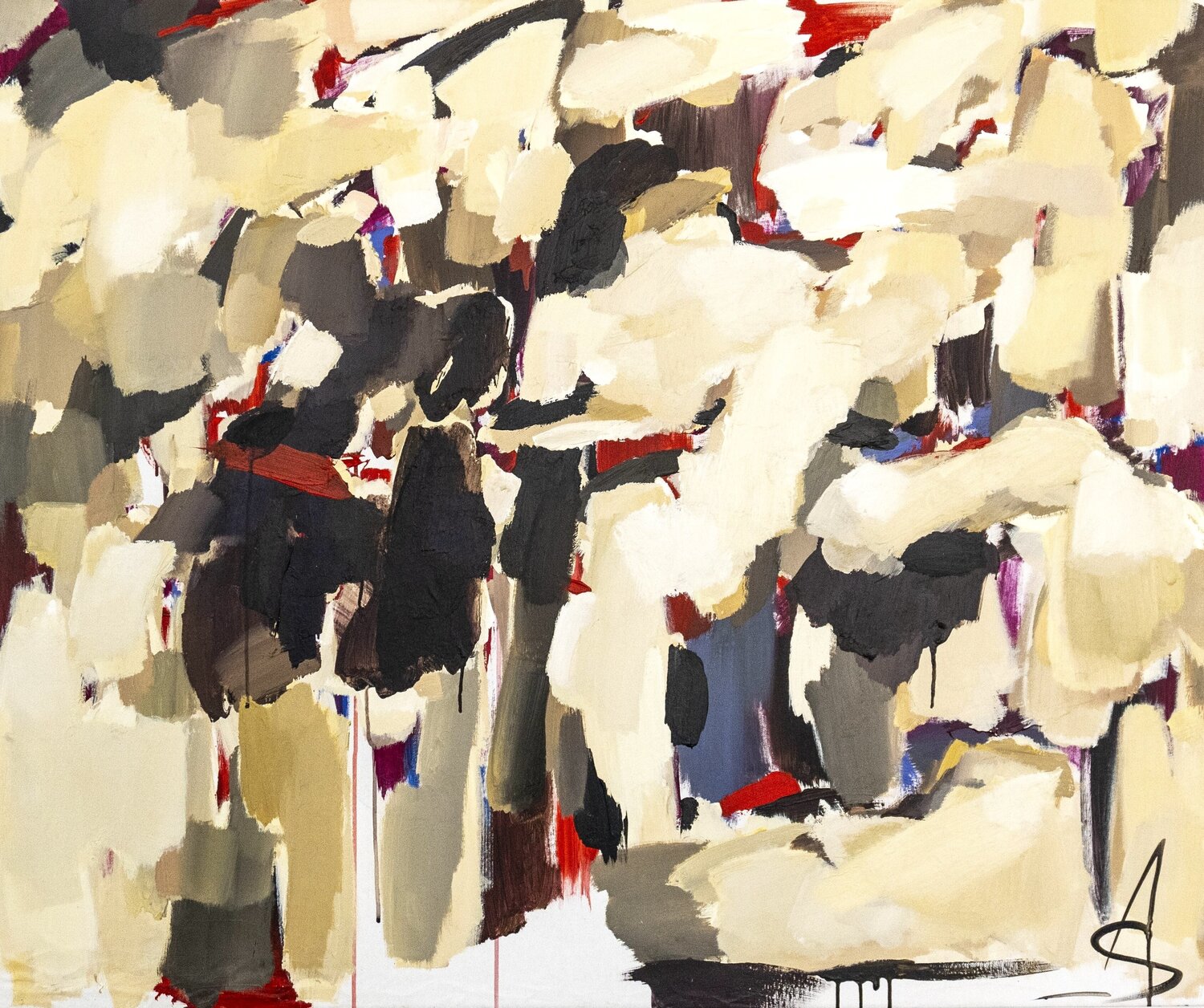 Time slipping through your fingers/Acrylic abstract art Ana Saut Original painting for sale