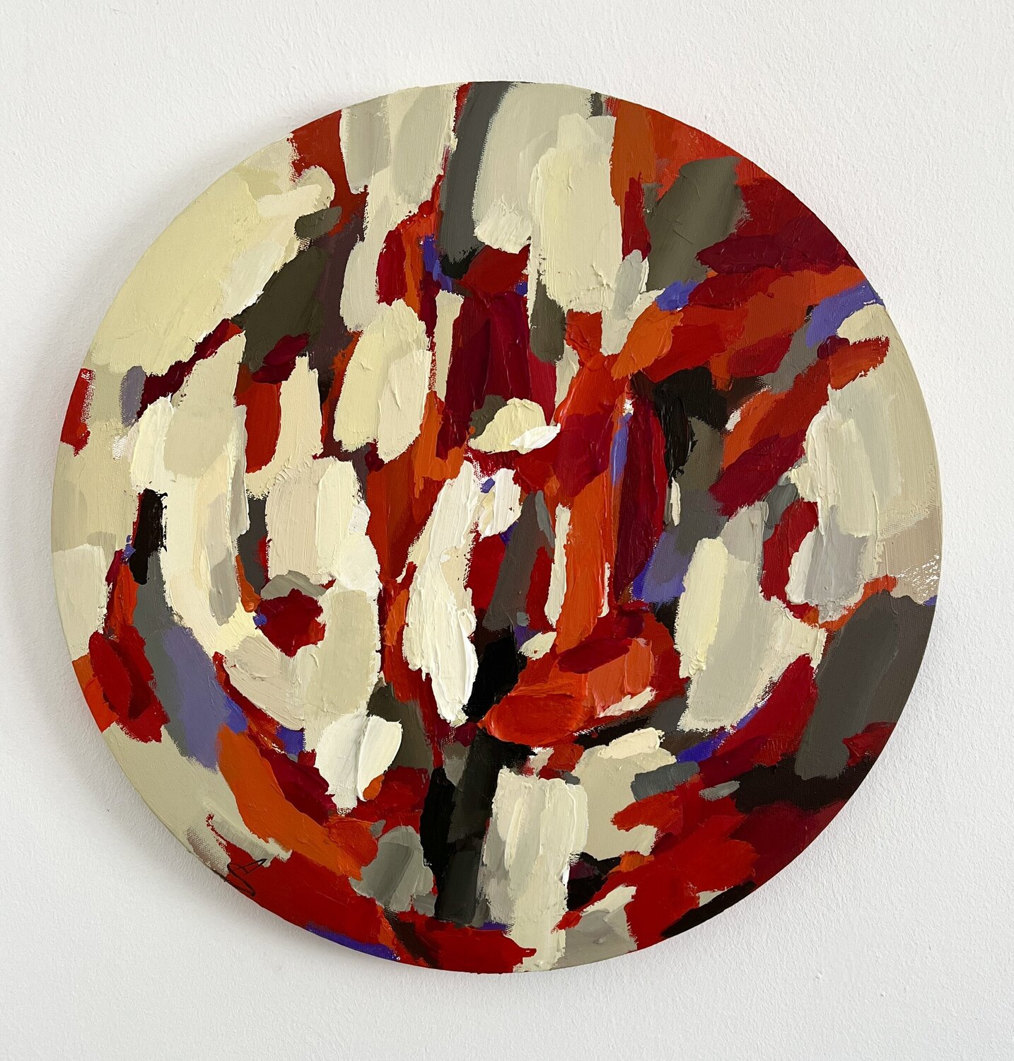 KALEIDOSCOPE/Round abstract painting Ana Saut Original painting for sale